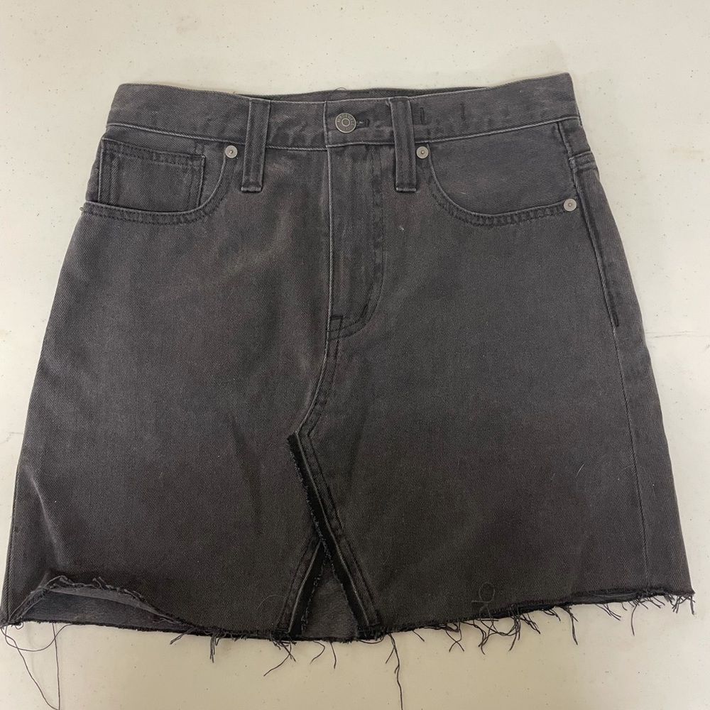 Madewell Gray Denim Skirt